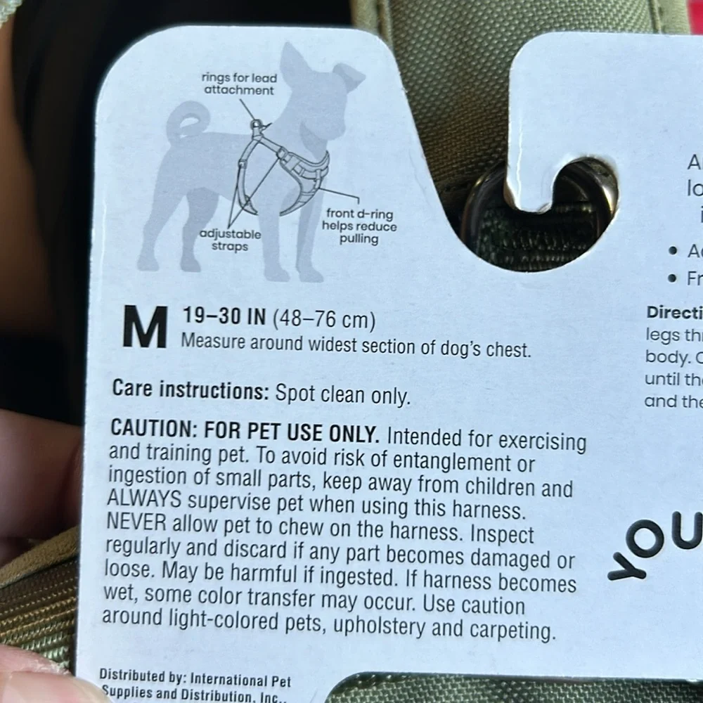 NWT YOULY step in padded harness M